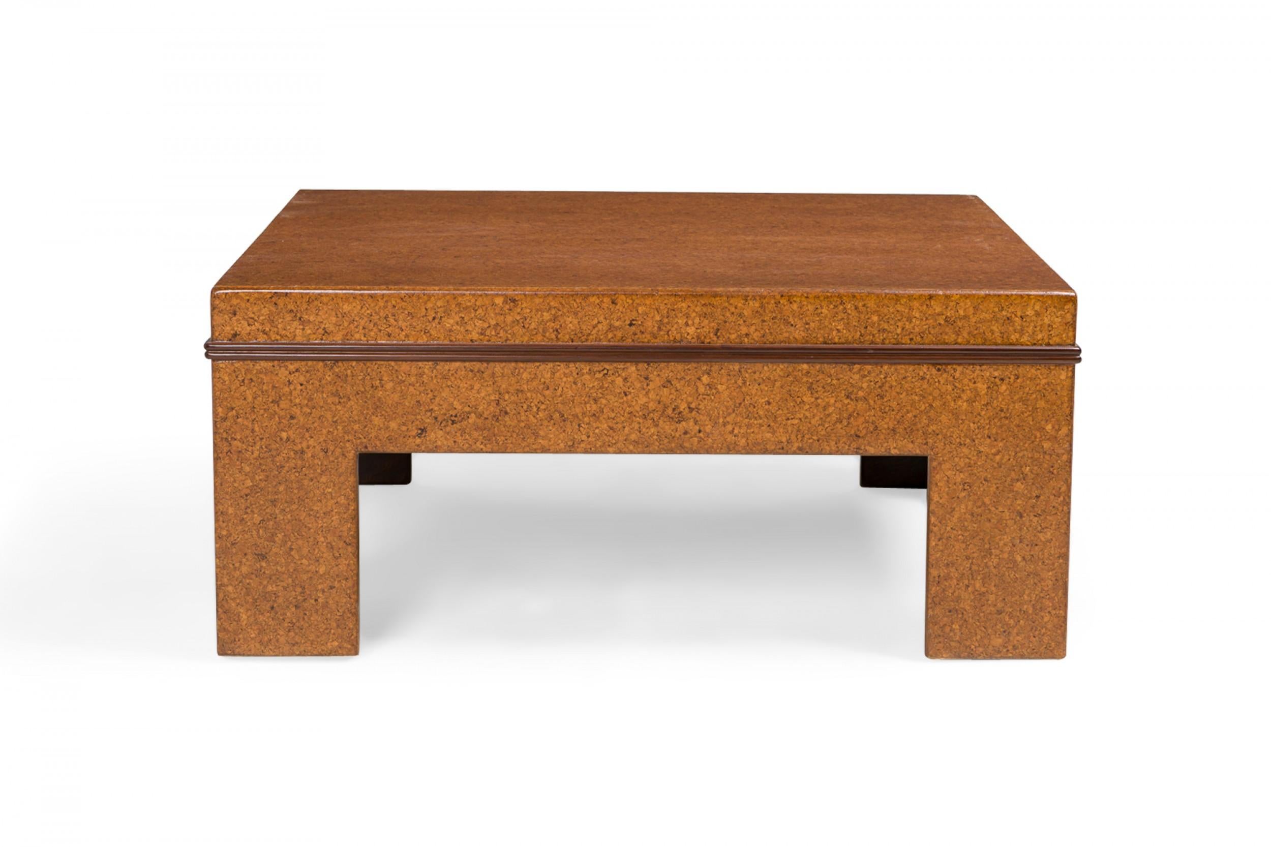 Paul Frankl Square Cork Top Cocktail / Coffee Table In Good Condition For Sale In New York, NY
