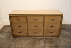 Paul Frankl Style 1950s Dresser with Brass Knuckle Pulls