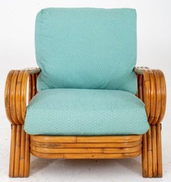 Paul Frankl Style Bamboo Butterfly Wing-Arm Chair