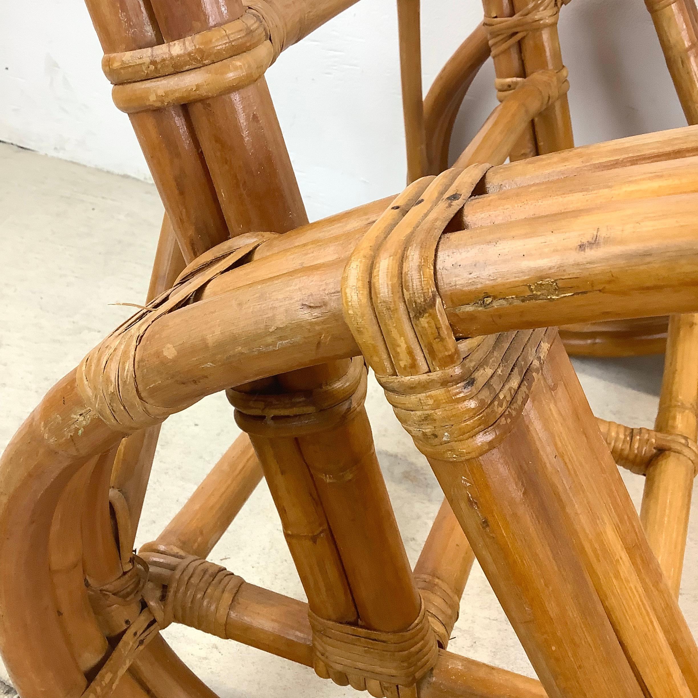 Paul Frankl Style Bamboo Pretzel Frame Armchair  For Sale 7