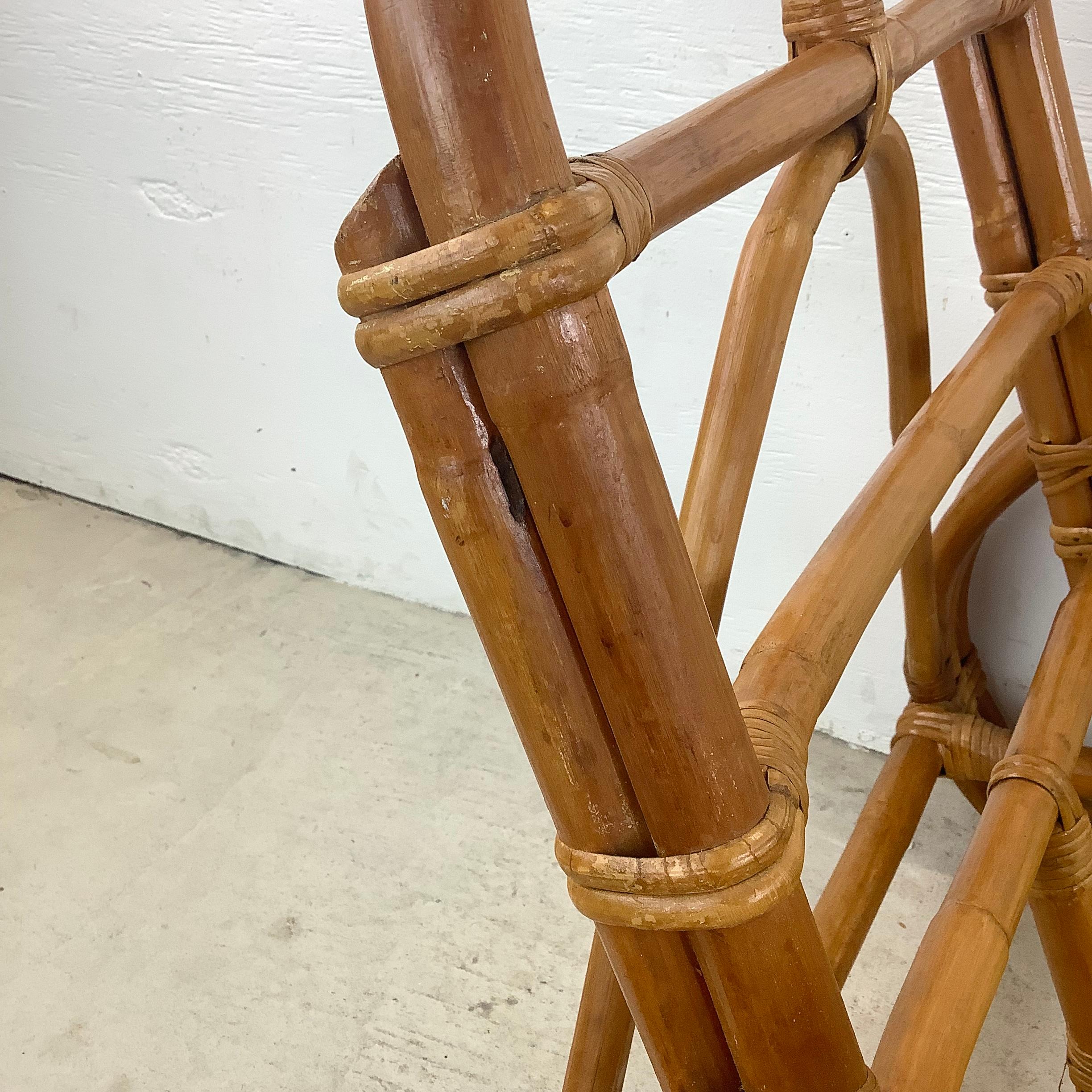 Paul Frankl Style Bamboo Pretzel Frame Armchair  For Sale 8