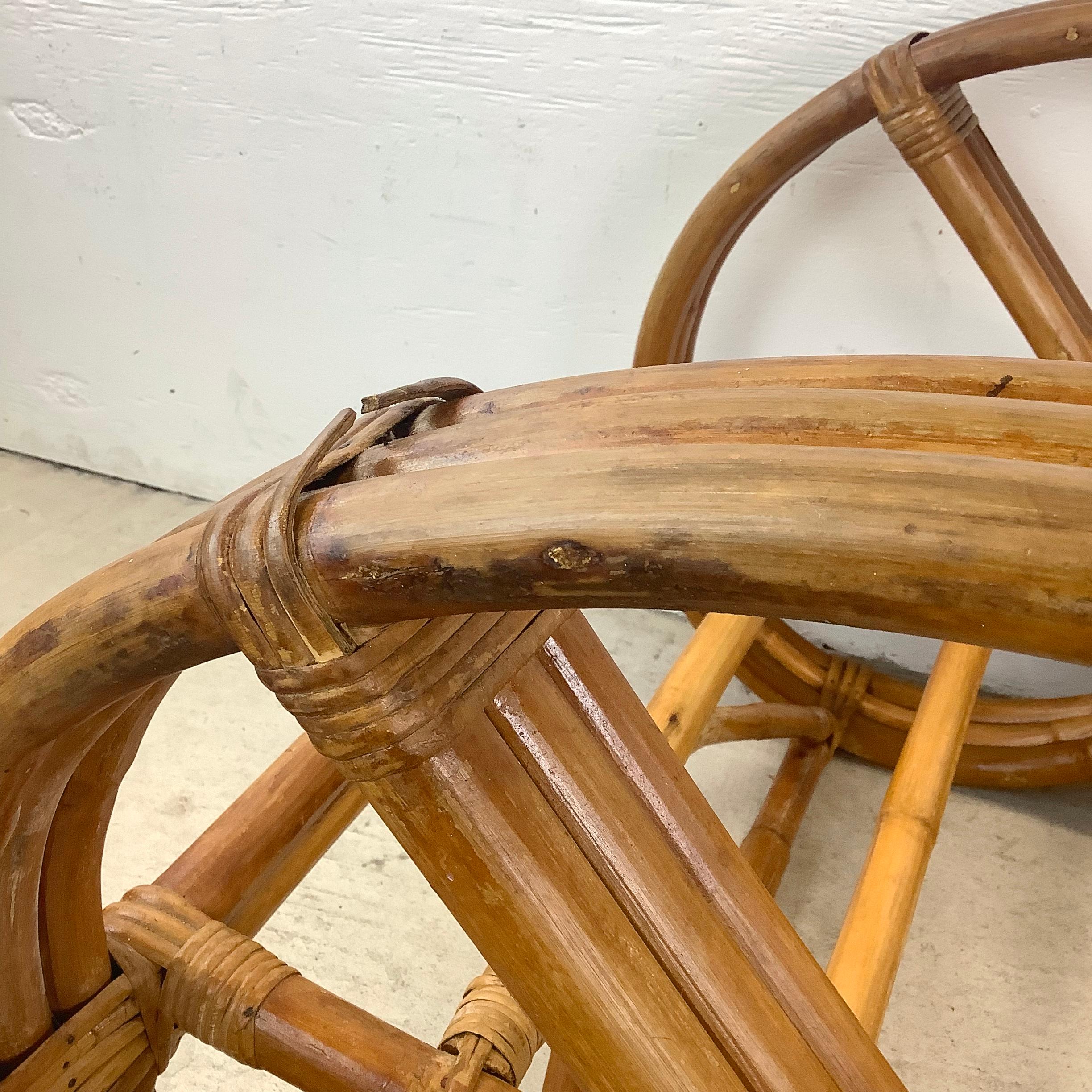 Paul Frankl Style Bamboo Pretzel Frame Armchair  For Sale 9