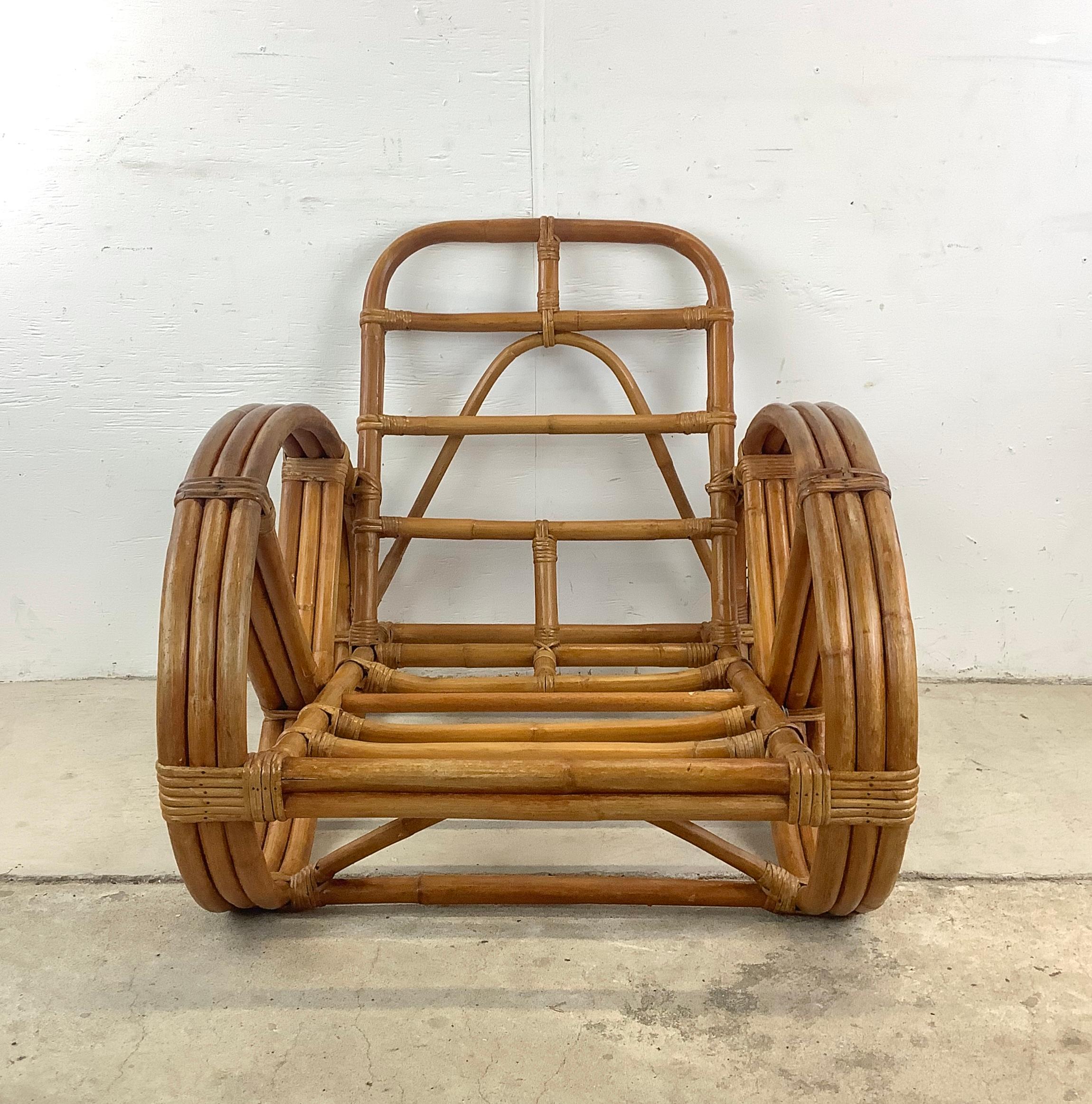 Paul Frankl Style Bamboo Pretzel Frame Armchair  For Sale 12