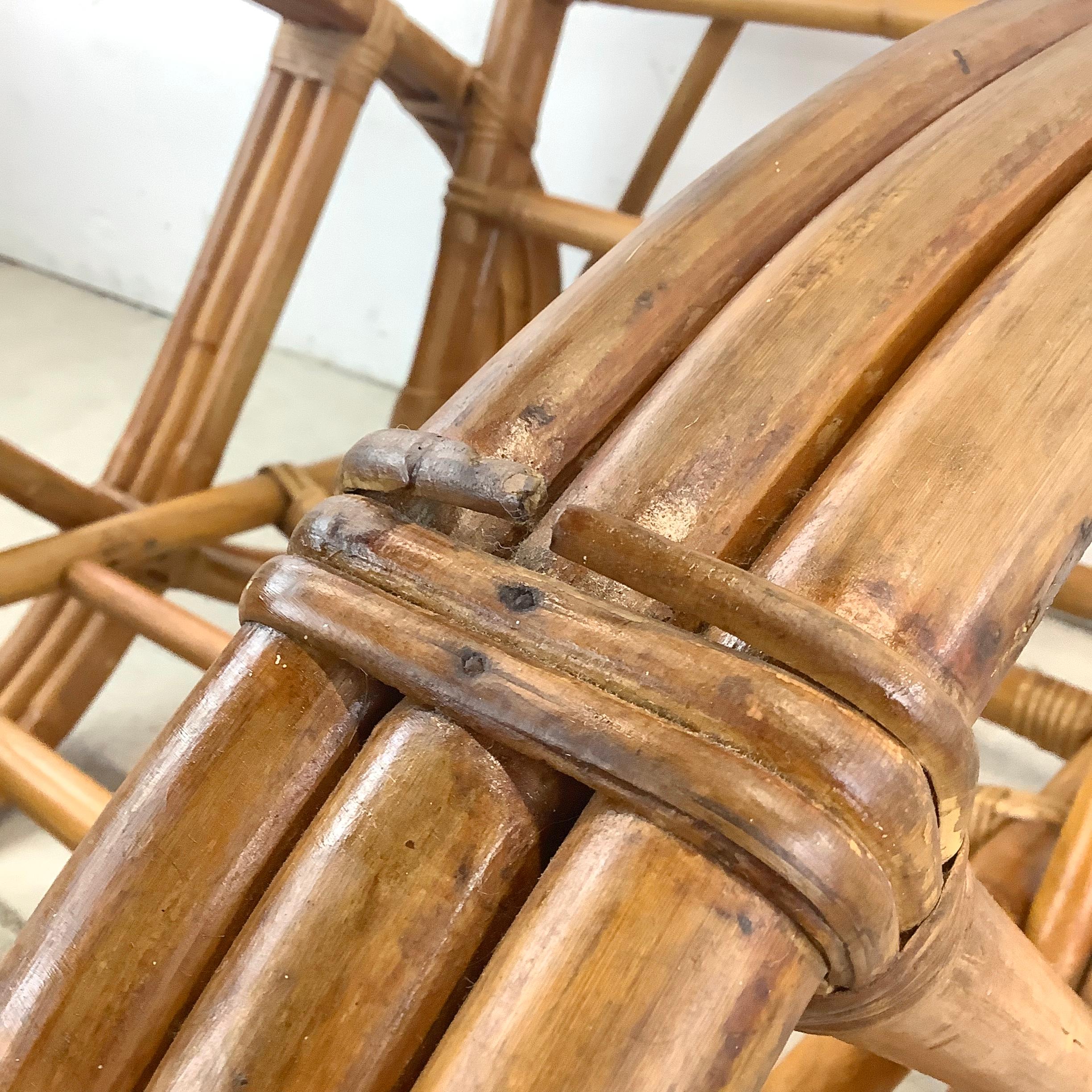 Paul Frankl Style Bamboo Pretzel Frame Armchair  For Sale 13