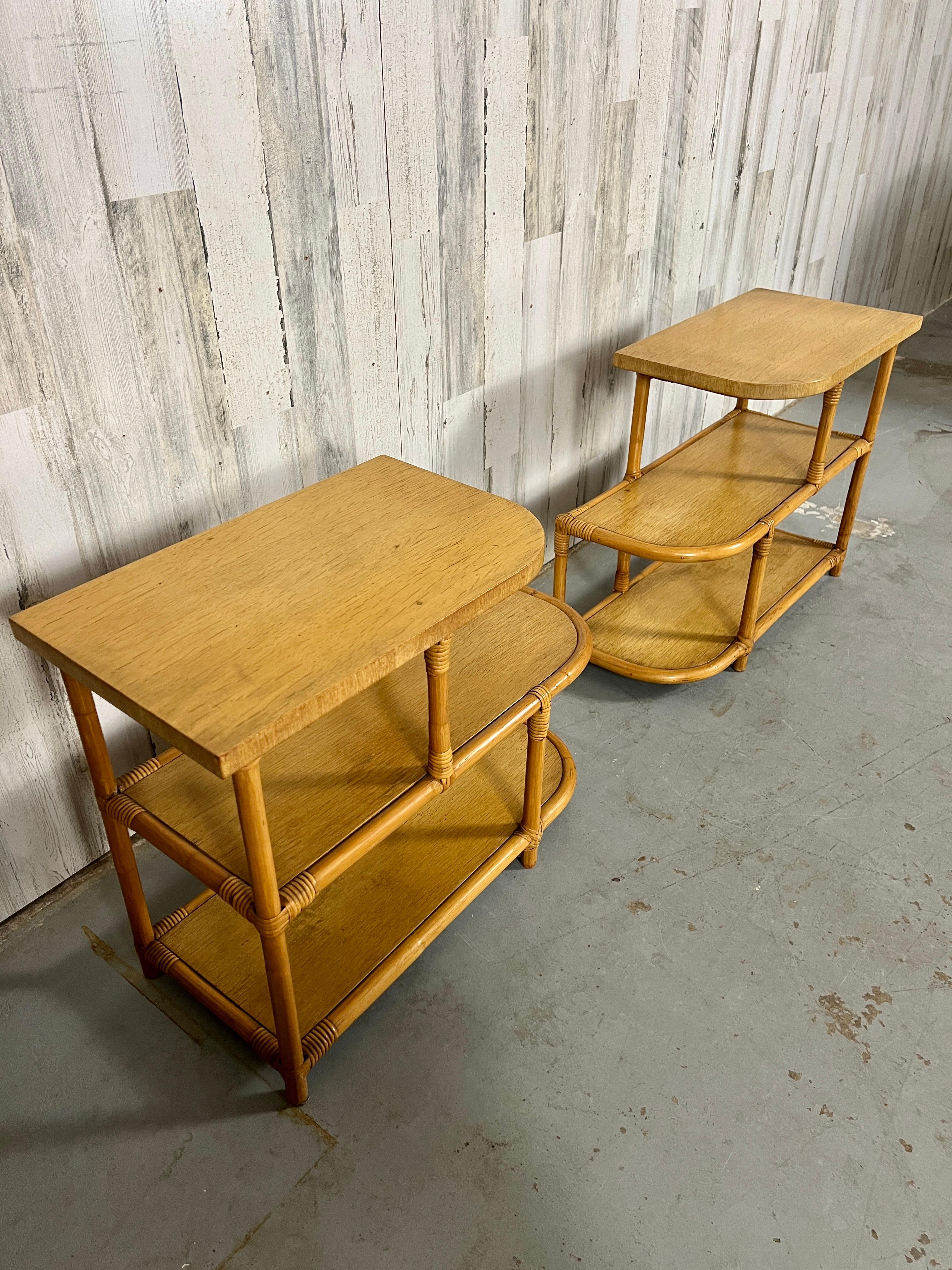 Paul Frankl Style End Tables by Tochiku of Japan For Sale 3