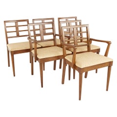 Paul Frankl Style Mid Century Cherry Dining Chairs, Set of 6