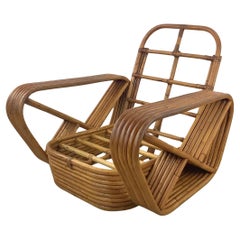 Vintage Paul Frankl Style Six-Strand Bamboo Armchair