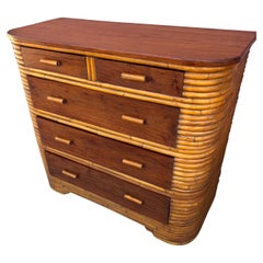 Paul Frankl Style Split Bamboo Dresser