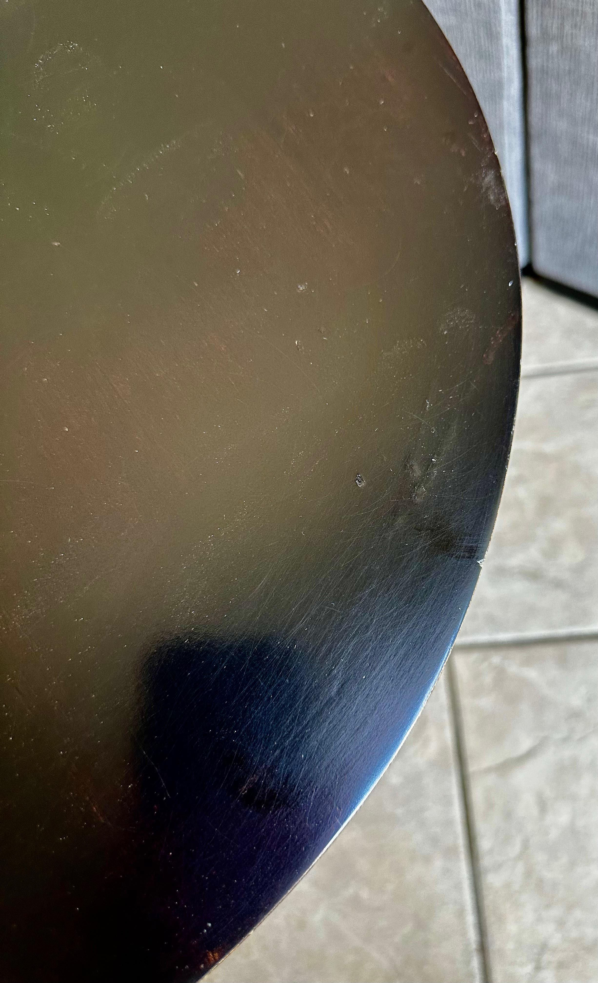 Paul Frankl Style Tripod Dark Walnut End Side Table For Sale 4