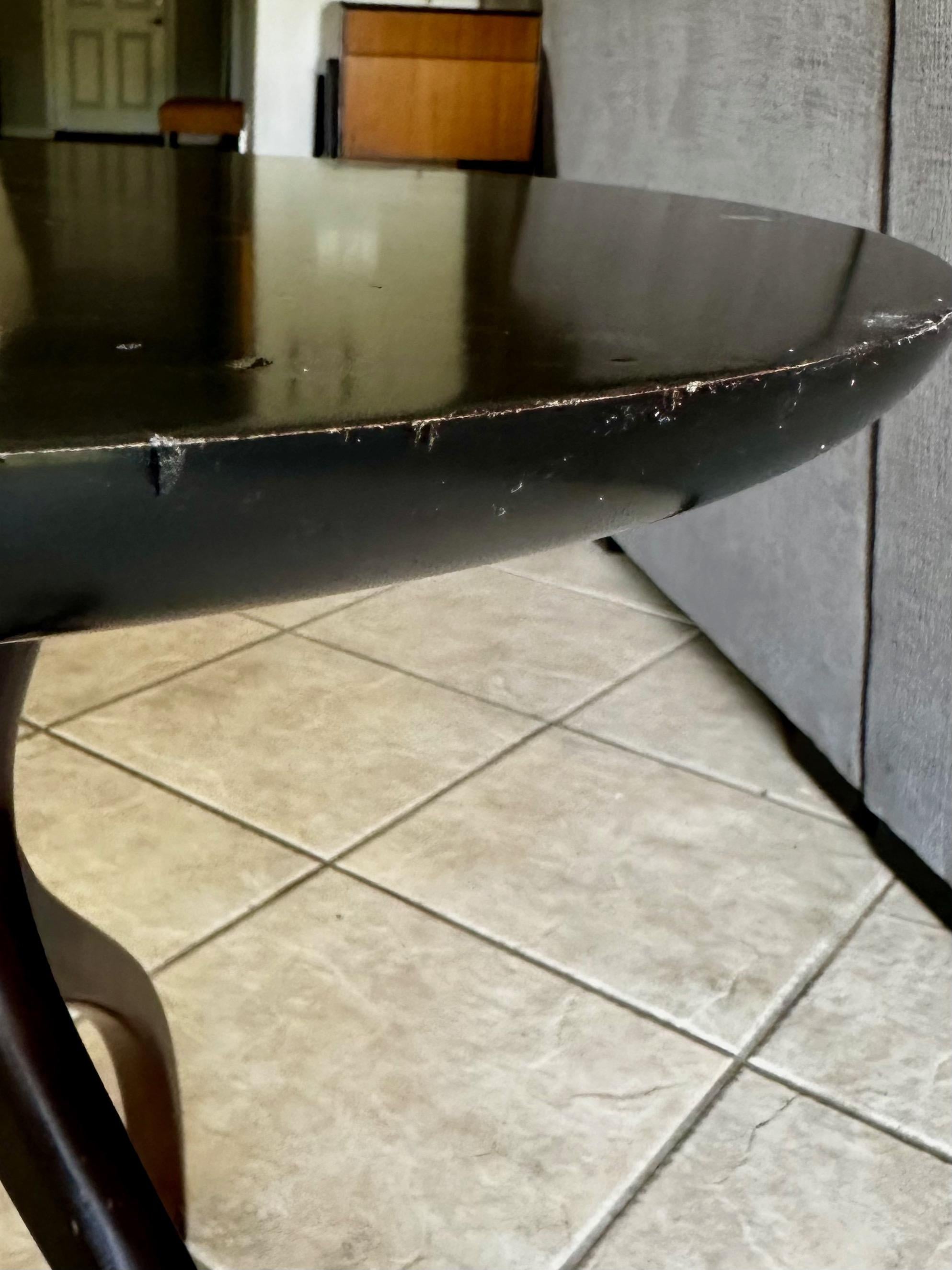 Paul Frankl Style Tripod Dark Walnut End Side Table For Sale 6