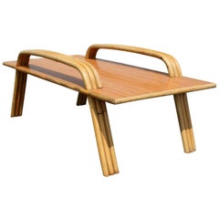 Paul Frankl Style Tropitan Bamboo Coffee Table