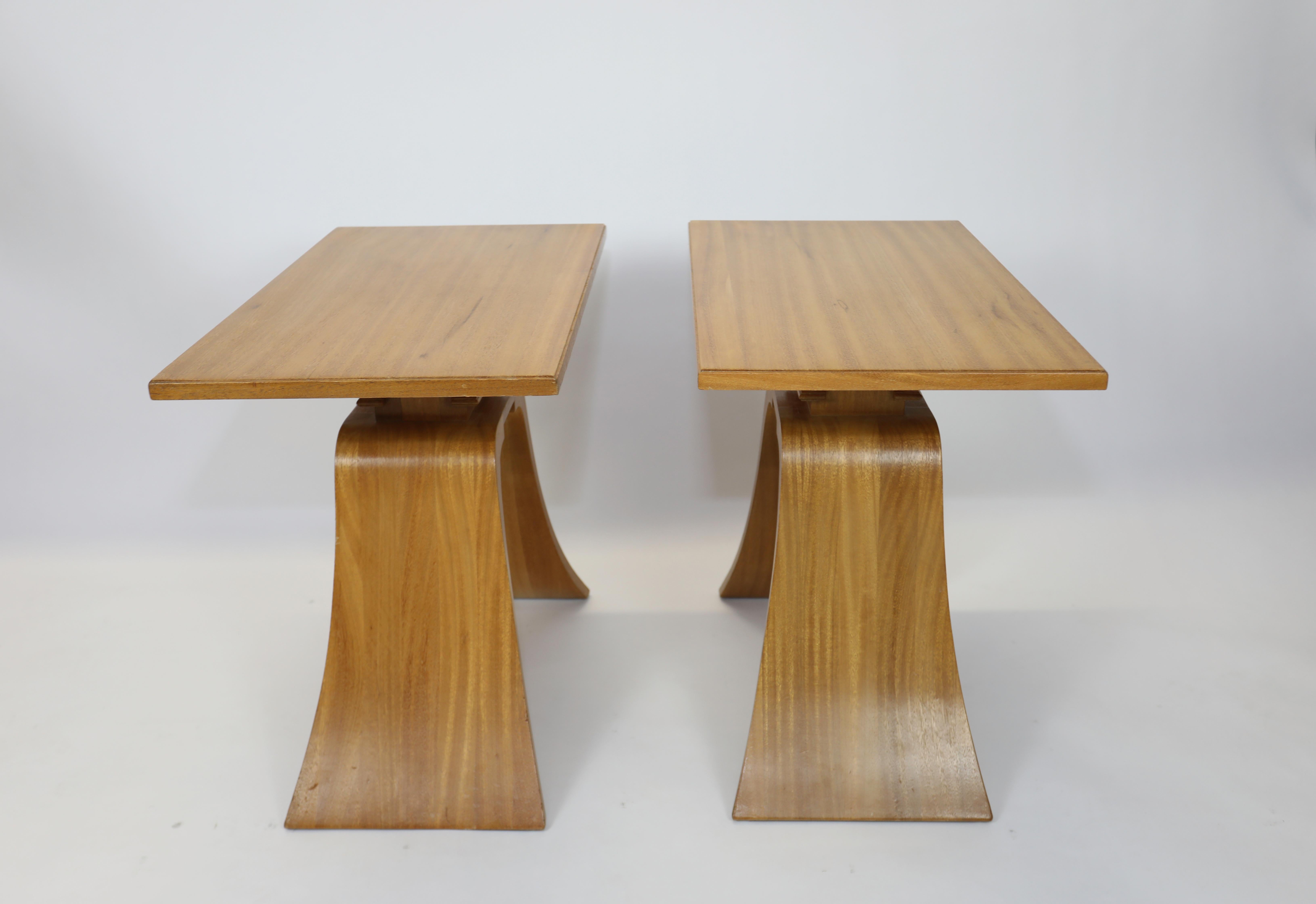 Paul Frankl Tables Manufactured by Brown-Saltman In Good Condition In West Palm Beach, FL
