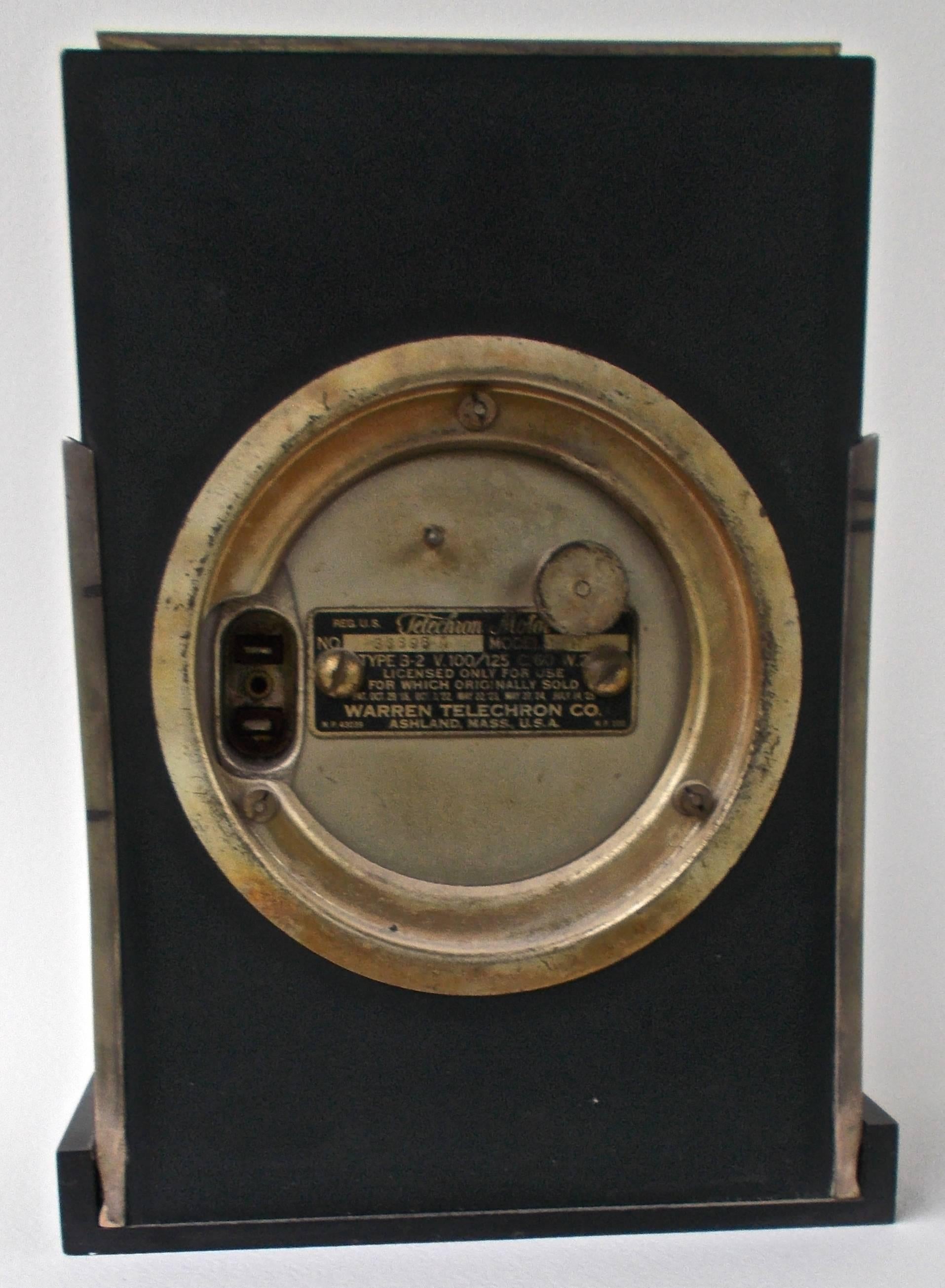 Biseauté Horloge Telechron American Moderne Deco de Paul Frankl, 1928 en vente