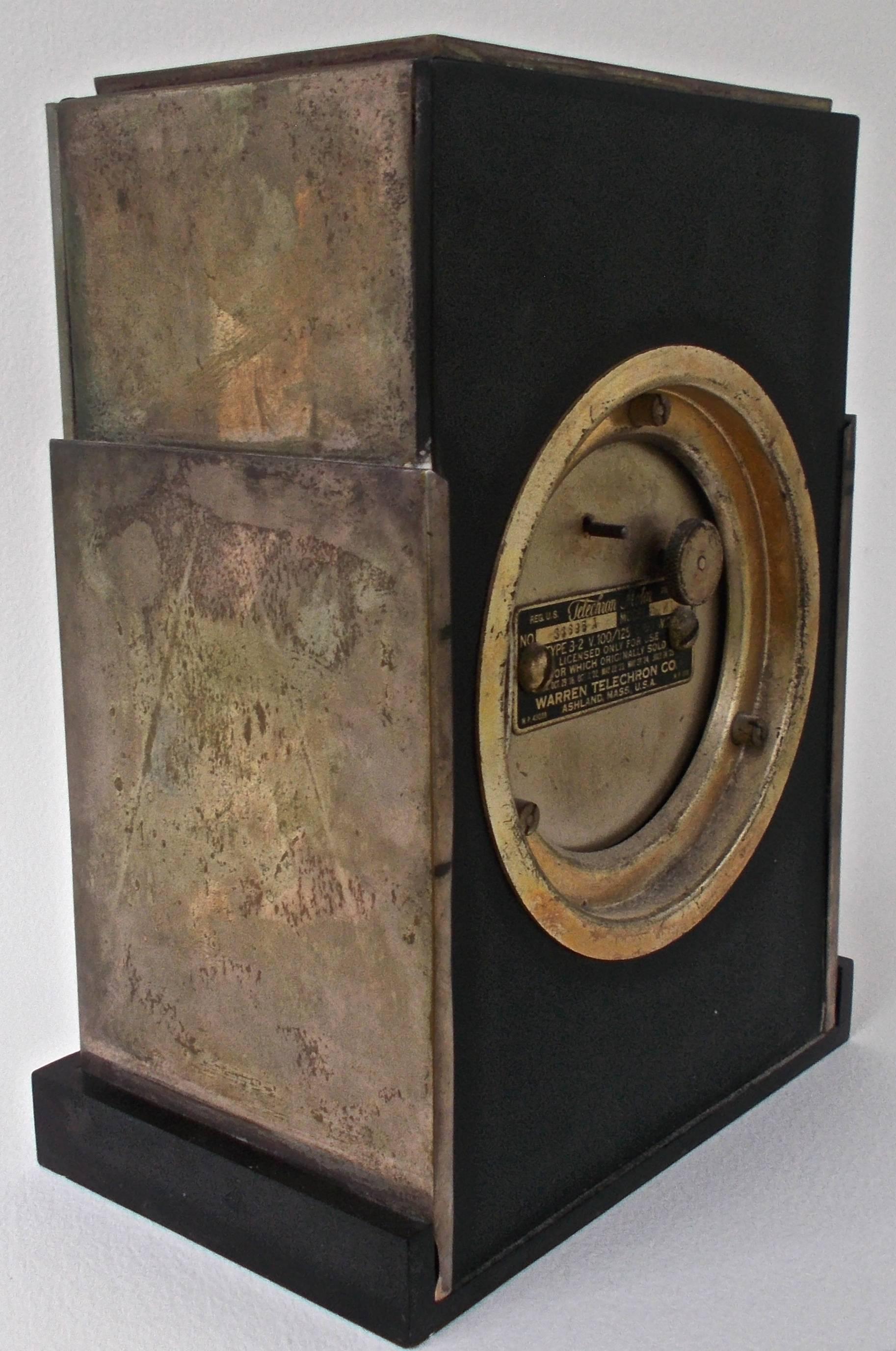 Machine Age Paul Frankl Telechron American Moderne Deco Clock, 1928 For Sale
