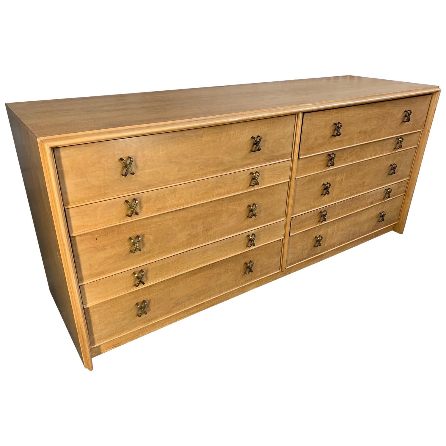 Paul Frankl Ten Drawer Dresser Circa 1950s By Johnson Furniture