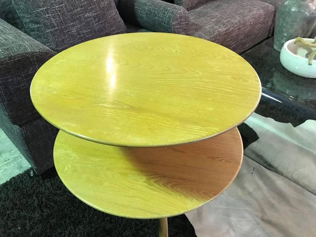 Paul Frankl Tiered Mid-Century Modern Side or Occasional Table for Saltman Brown In Good Condition In Studio City, CA