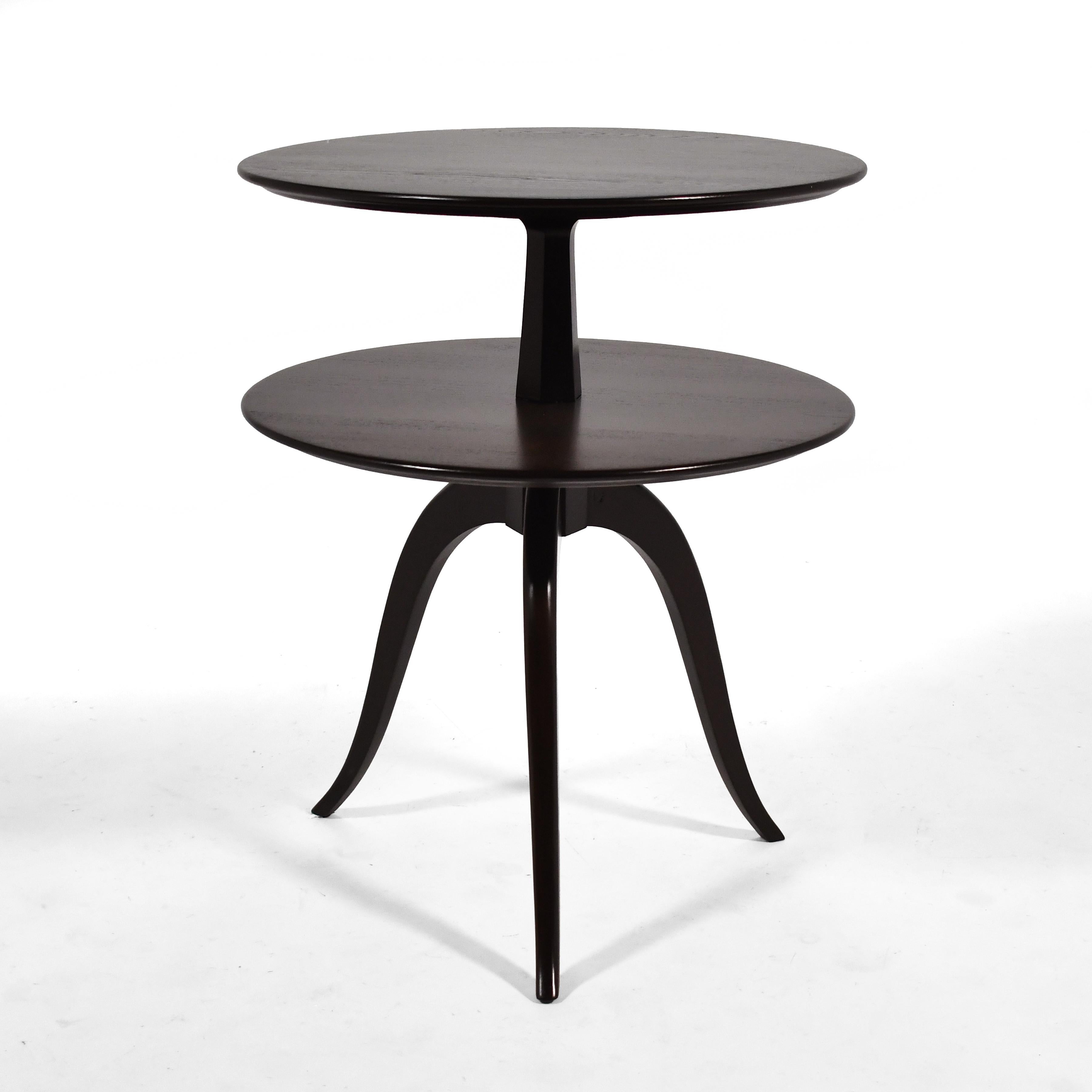 Mid-Century Modern Paul Frankl Two-Tiered Table by Brown-Saltman