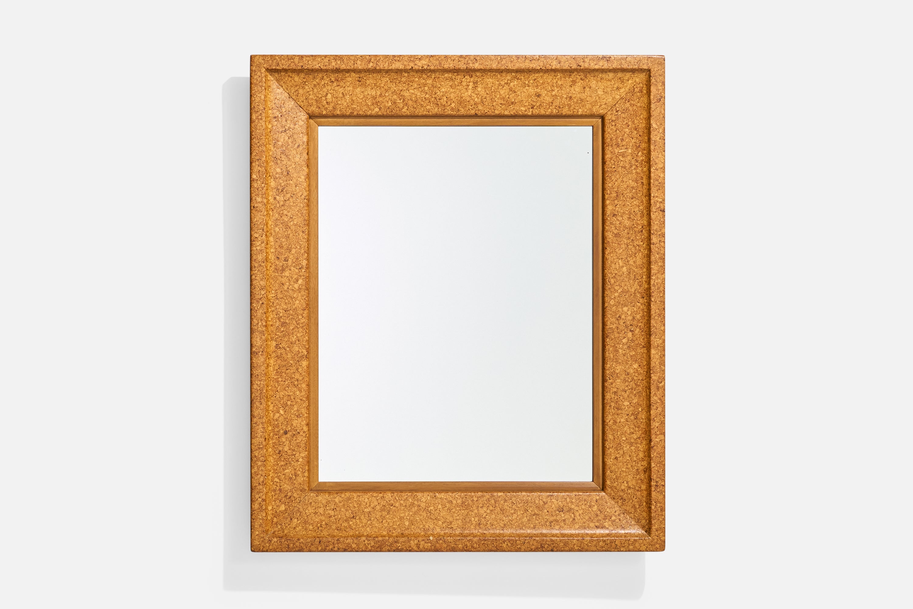 Paul Frankl, Wall Mirror, Cork, Mirror Glass, USA, C. 1950s