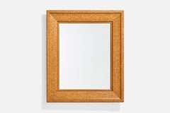 Paul Frankl, Wandspiegel, Kork, Spiegelglas, USA, ca. 1950er Jahre