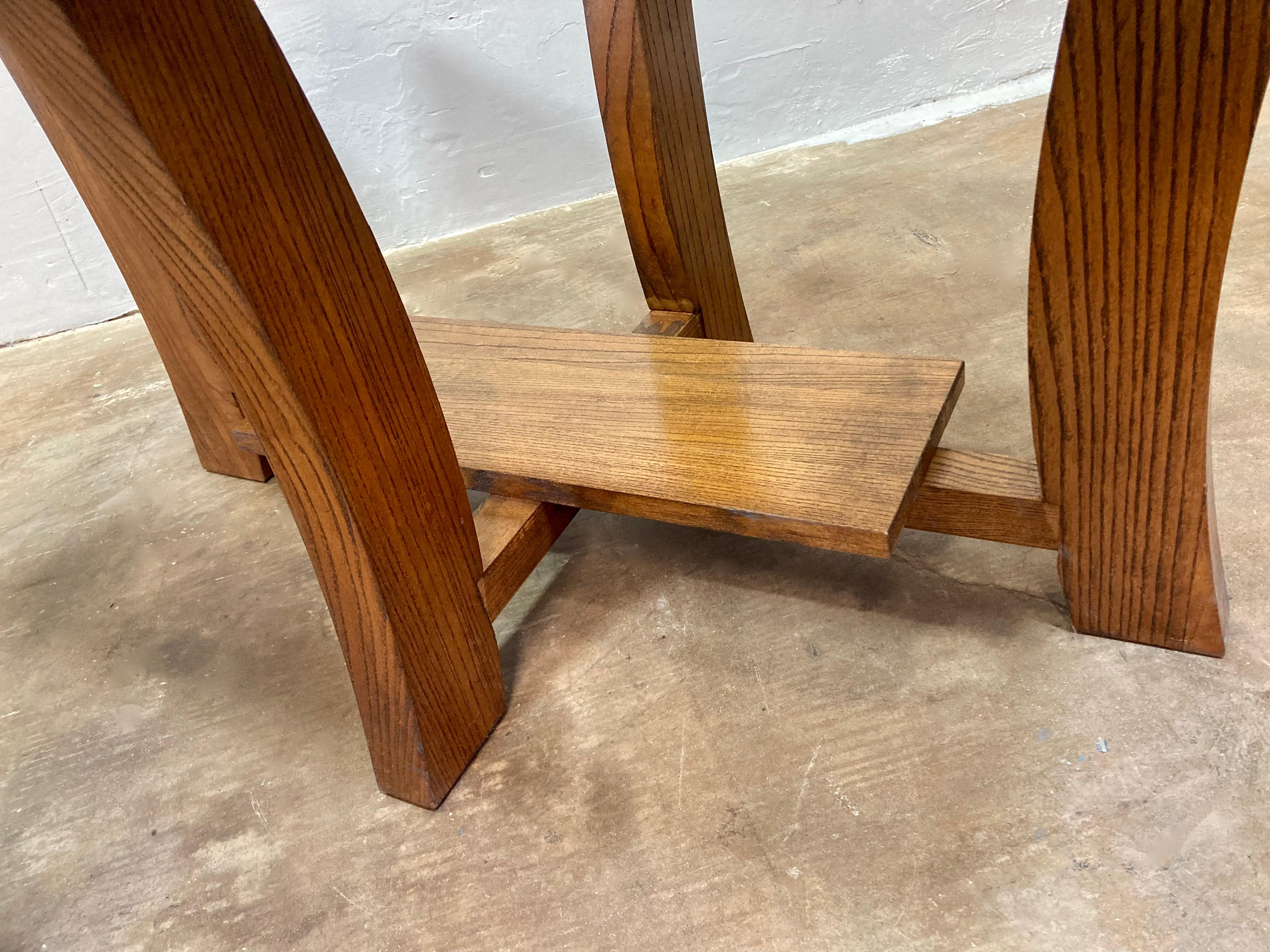 20th Century Paul Frankl Wood & Glass Side Tables, Pair of 2 For Sale