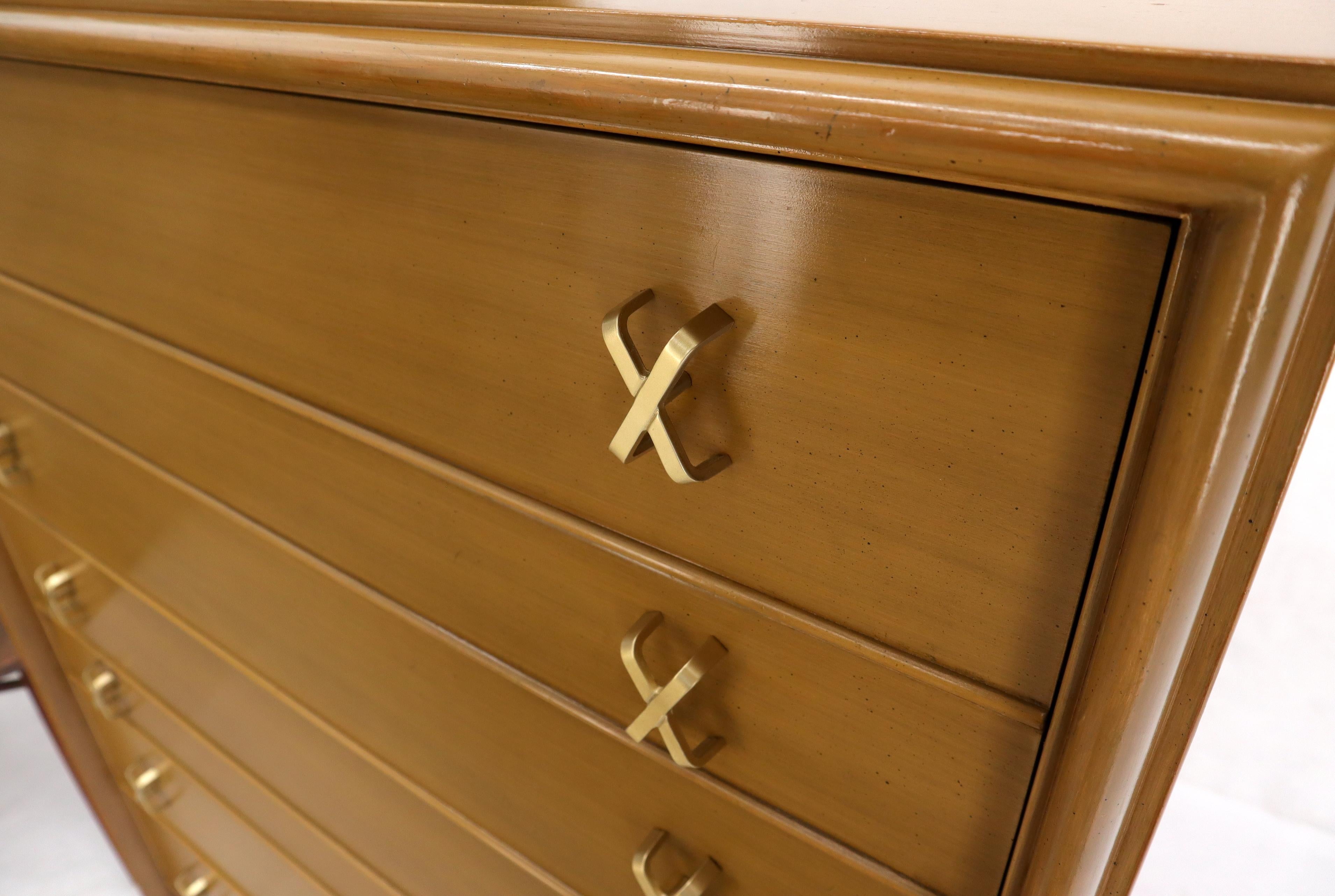 Paul Frankl X-Pulls Drawers High Chest Dresser For Sale 5