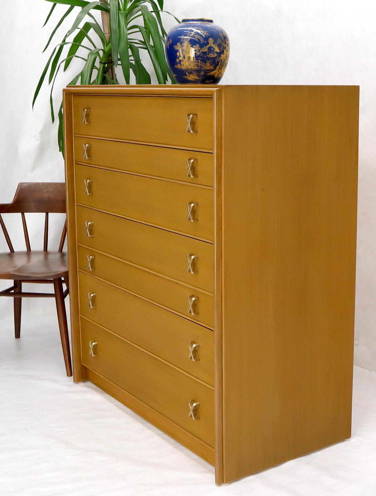 Paul Frankl X-Pulls Drawers High Chest Dresser For Sale 2