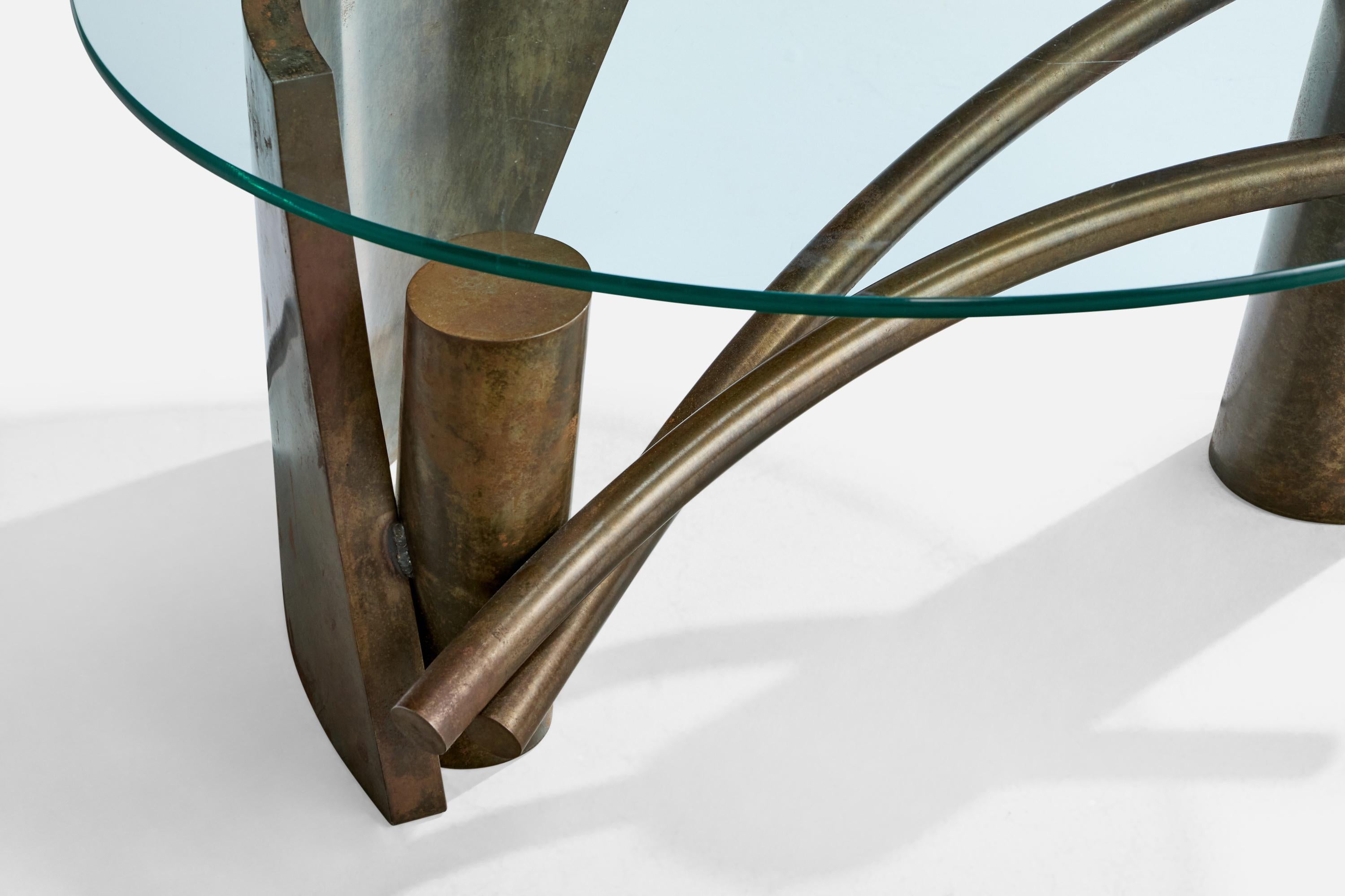 Paul Freundt, table basse, bronze, verre, États-Unis, années 2000 en vente 4