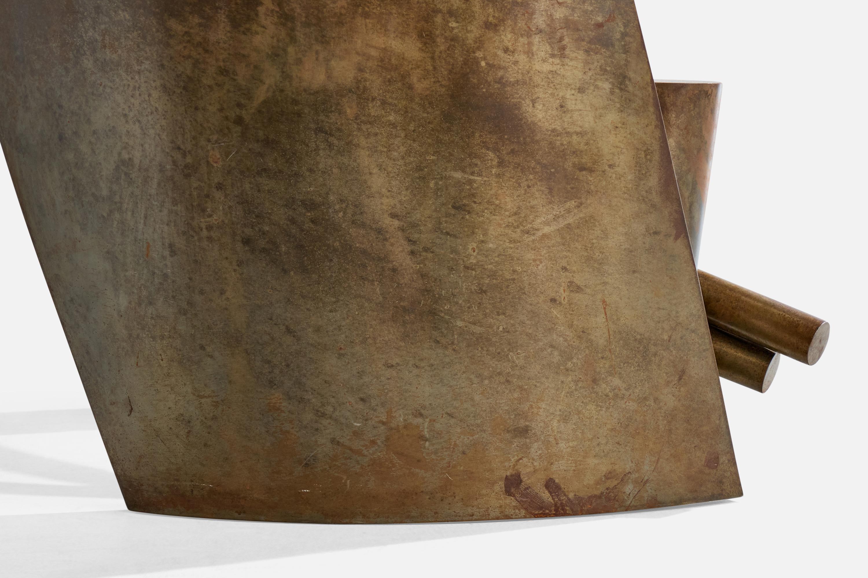 Américain Paul Freundt, table basse, bronze, verre, États-Unis, années 2000 en vente
