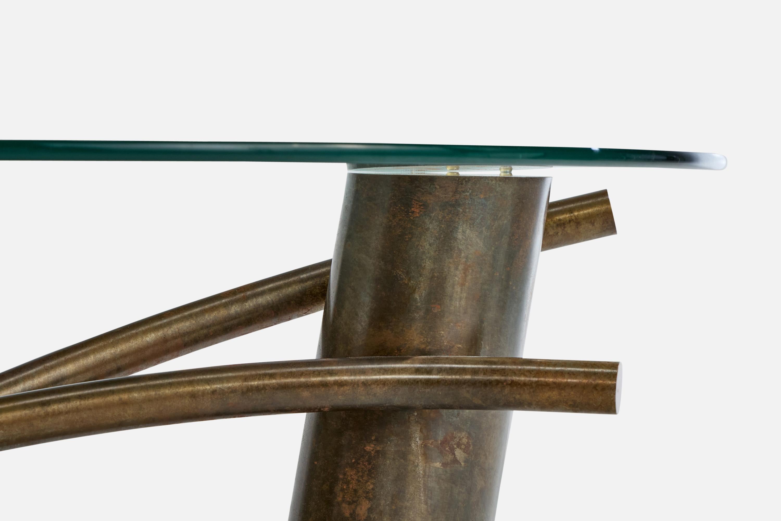 Paul Freundt, table basse, bronze, verre, États-Unis, années 2000 en vente 1