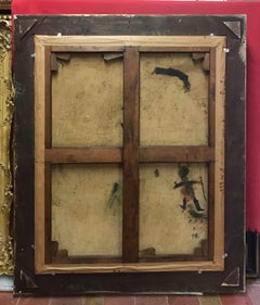 Portrait of Three Children in the Garden- original painting 19th Century