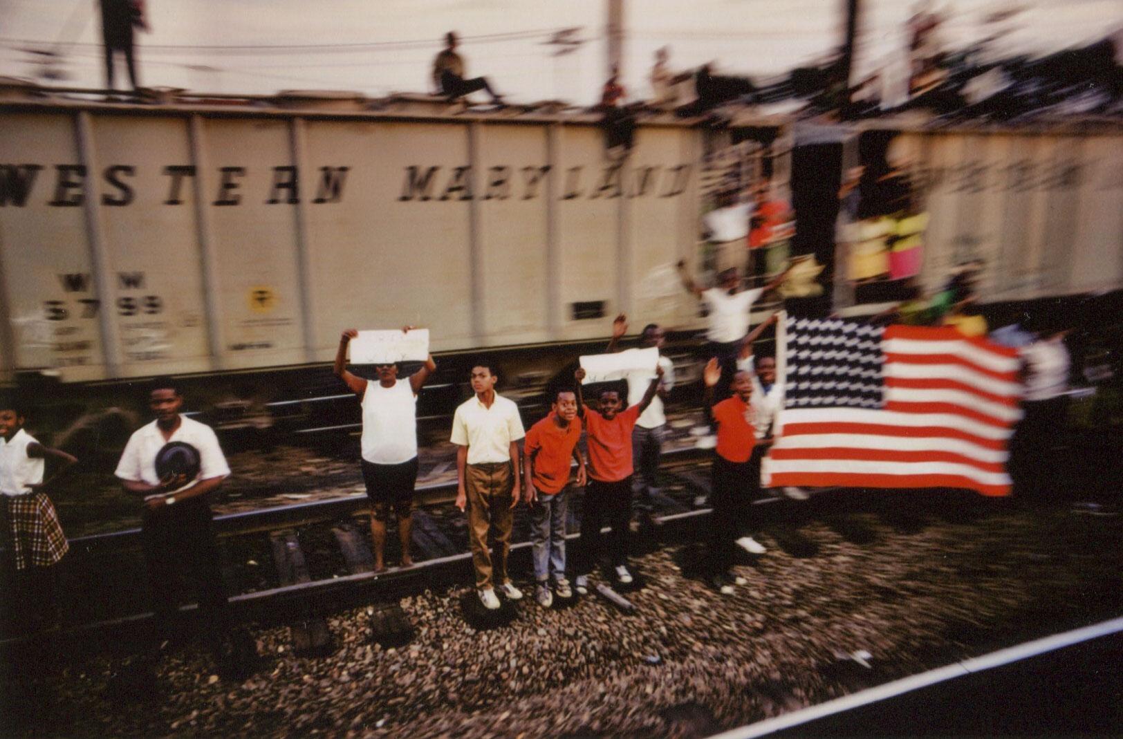 Robert Kennedy Funeral Train, USA, 1968 - Photograph by Paul Fusco