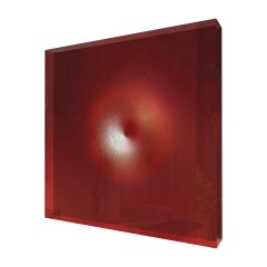 French Contemporary Art by Paul Gallaud - Acrylic Osmose Solaire Rouge