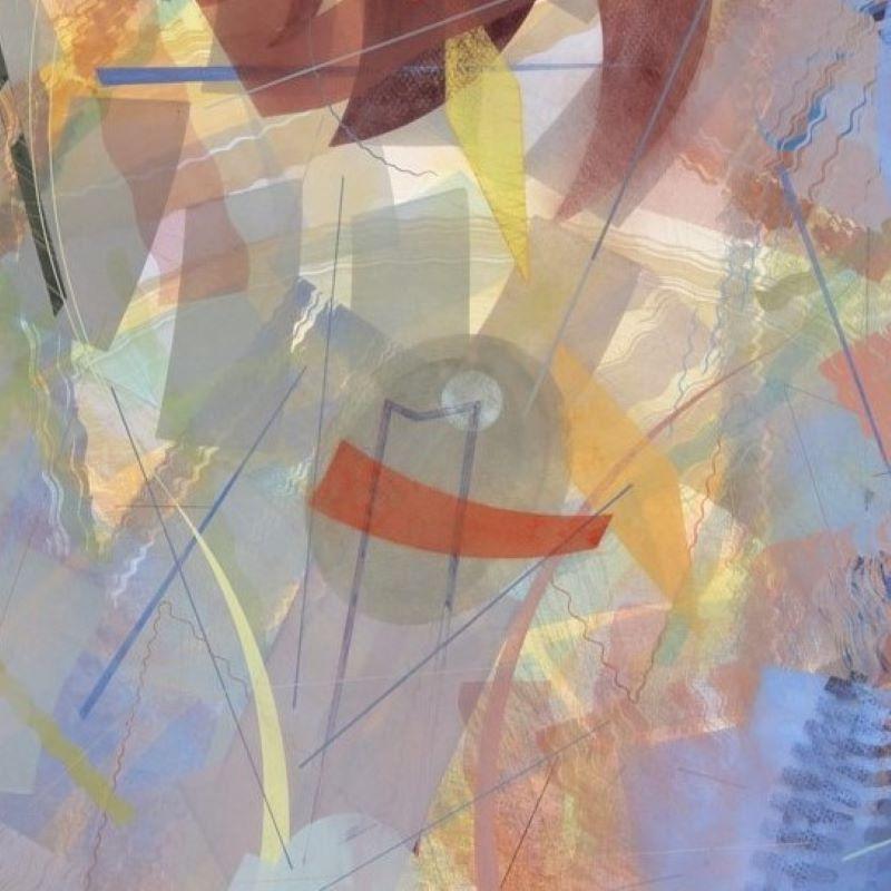 Paul Garland (American, b. 1943), an abstract composition, pencil signed and dated 1984. The work is very colorful with wonderful movement and expression. It has been expertly framed.

Paul Garland is a Professor of Art Emeritus at the State