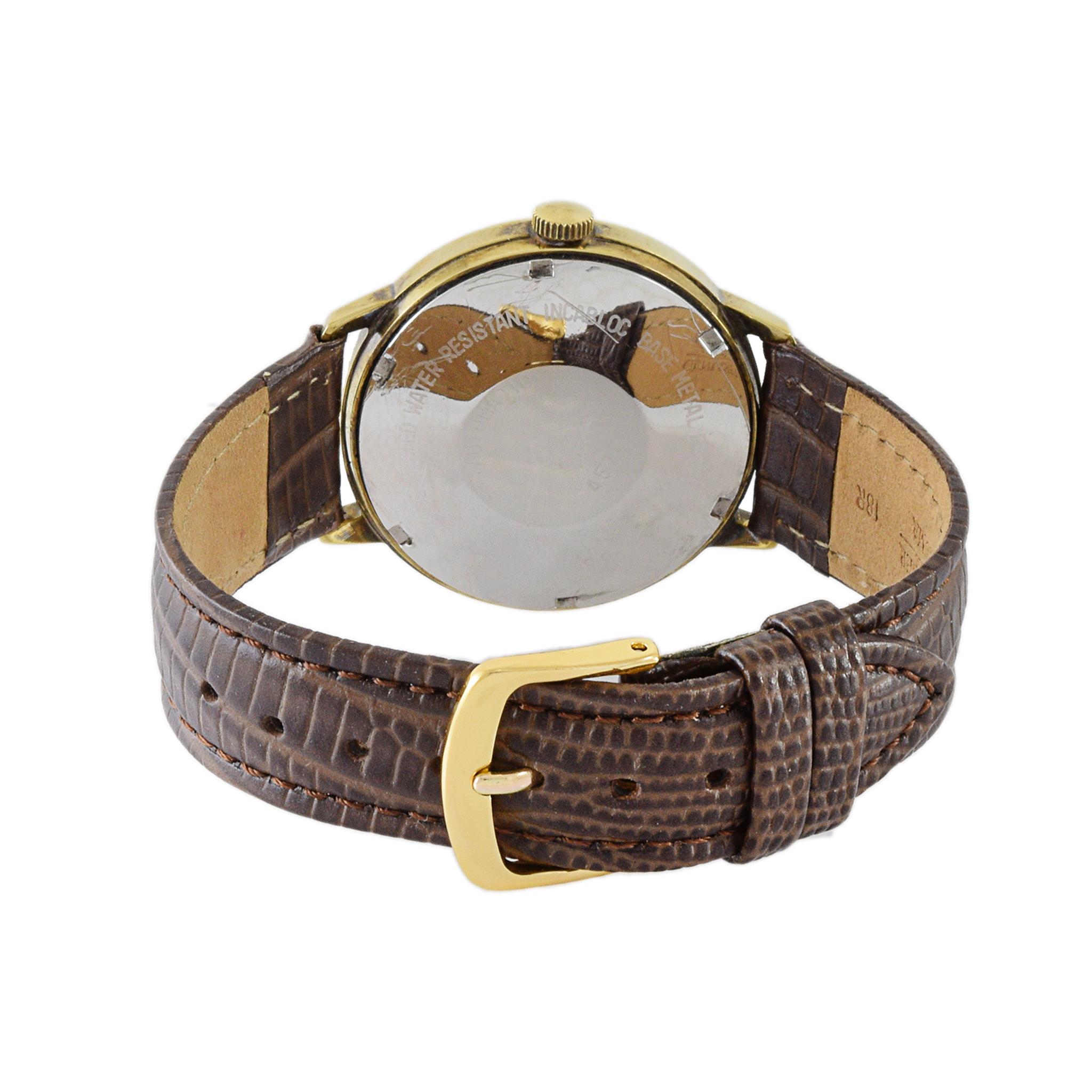 Paul Garnier Calatrava Datum Automatik gerollt Goldplatte im Angebot 1