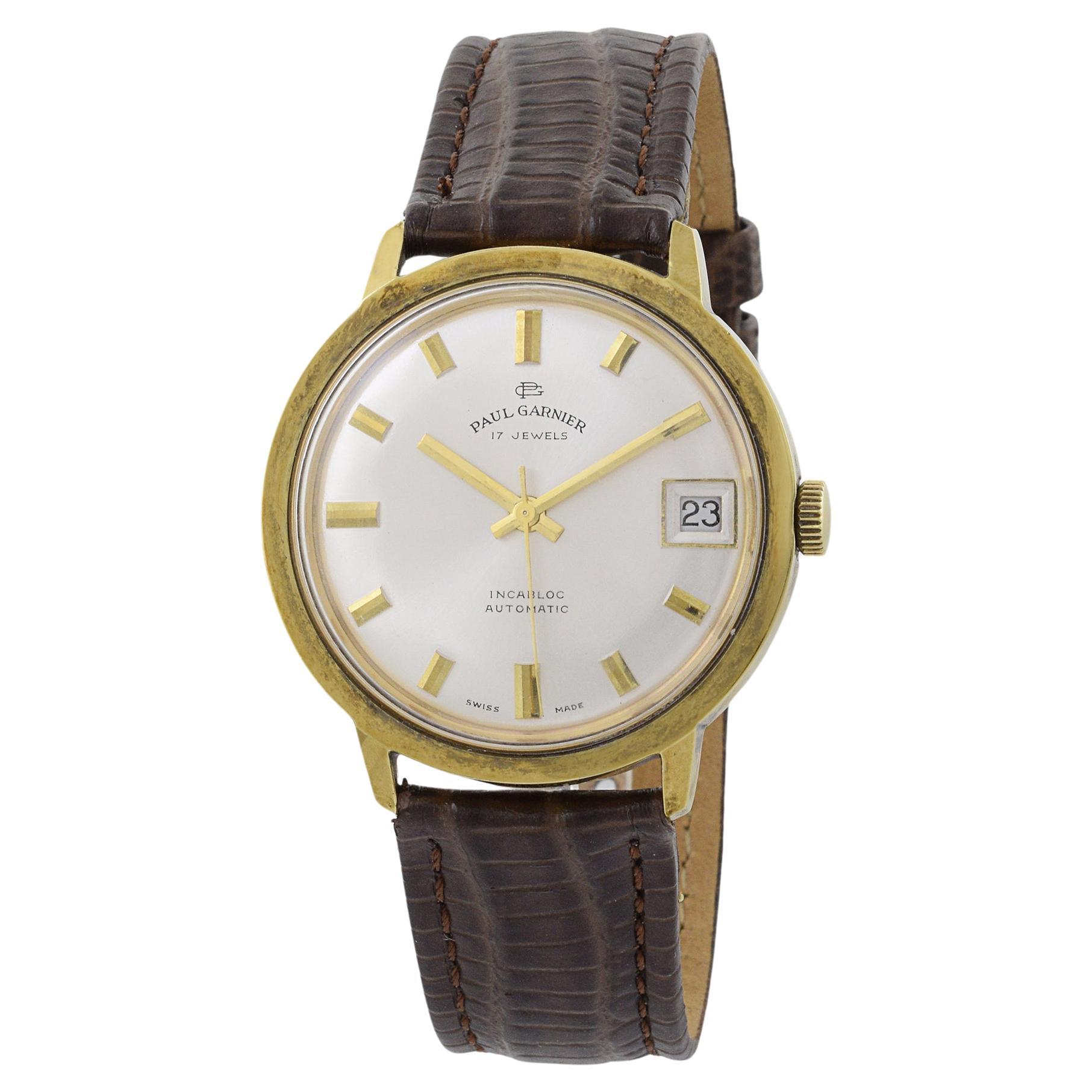 Paul Garnier Calatrava Date Automatic Rolle Gold Plate