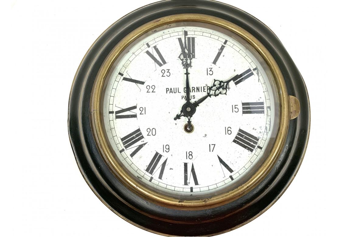 Belle Époque Paul Garnier Paris France Tole Wall Clock - For Restoration For Sale
