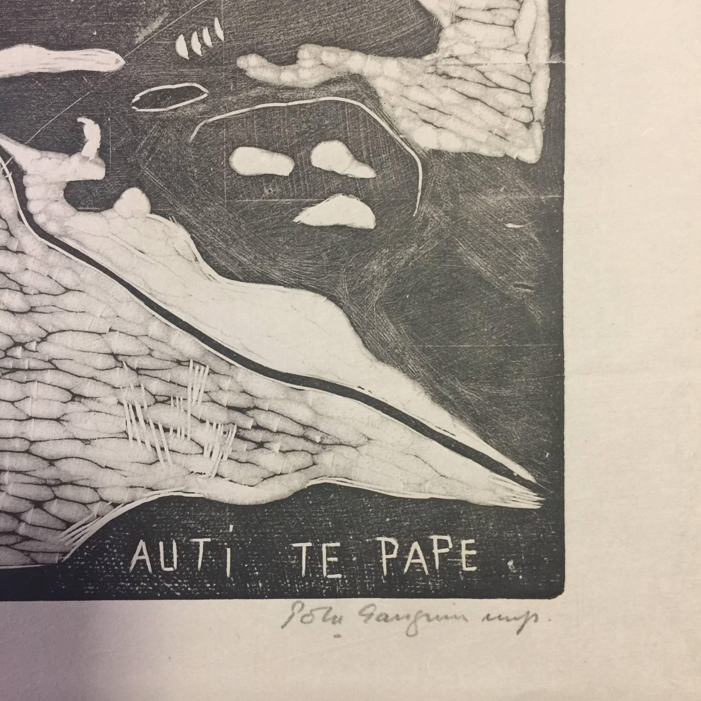 Auti te pape (Les Femmes à la Rivière) - Holzschnitt nach Paul Gauguin 1891 – Print von After Paul Gauguin