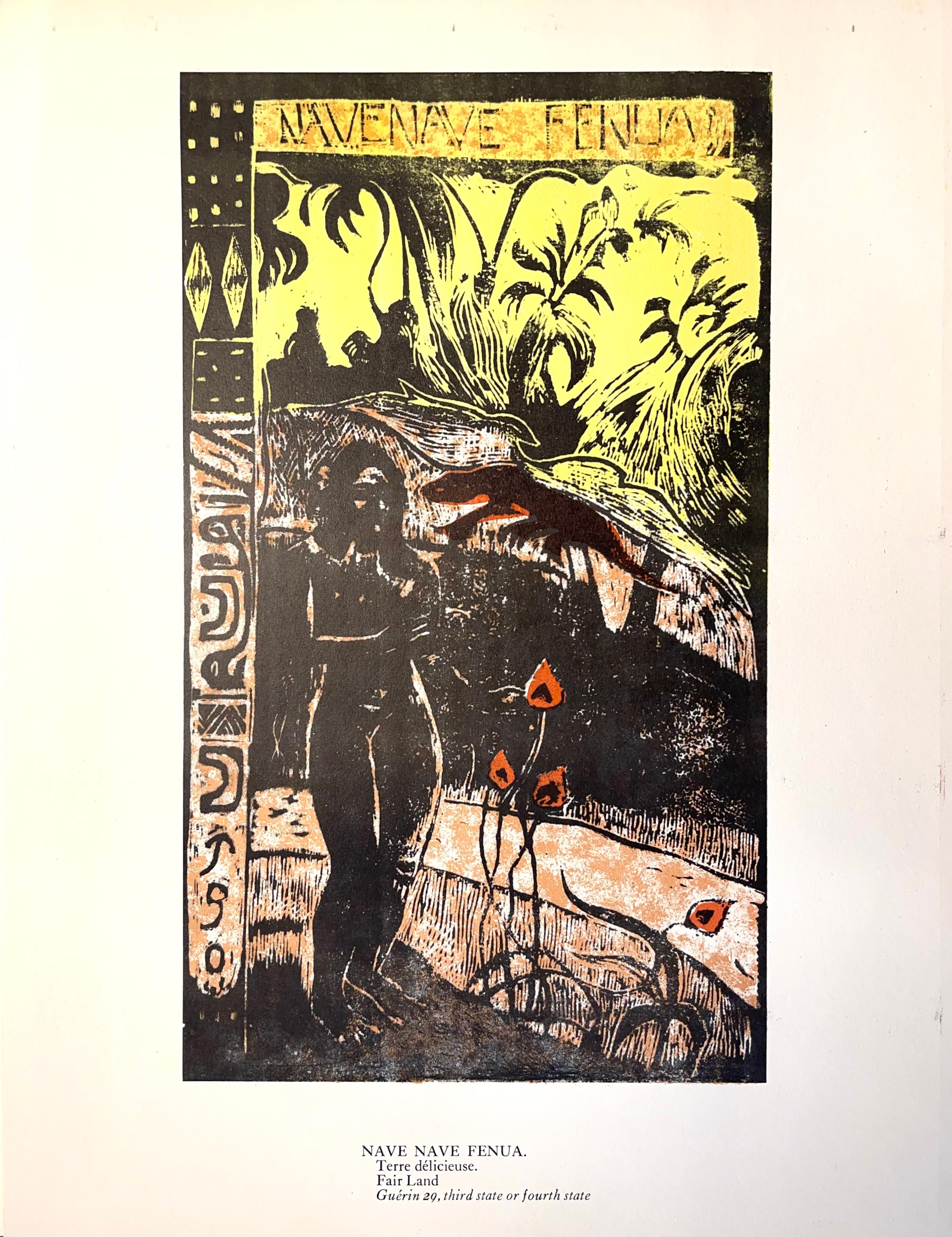 Gauguin, Delightful Land (Nave nave fenua), Gauguin (after) - Black Figurative Print by Paul Gauguin