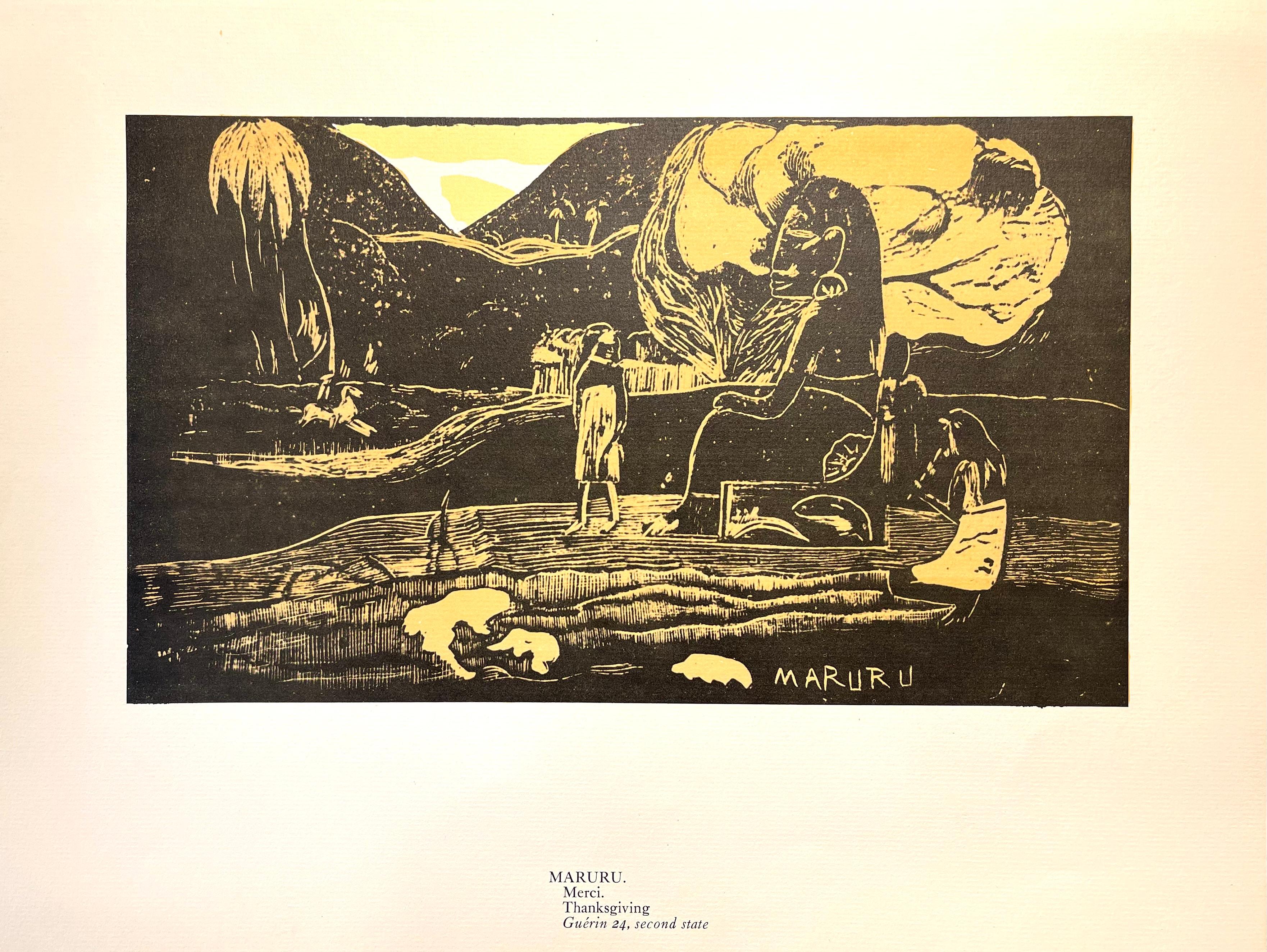 Gauguin, Offerings of Gratitude (Maruru), Gauguin (after) - Black Figurative Print by Paul Gauguin