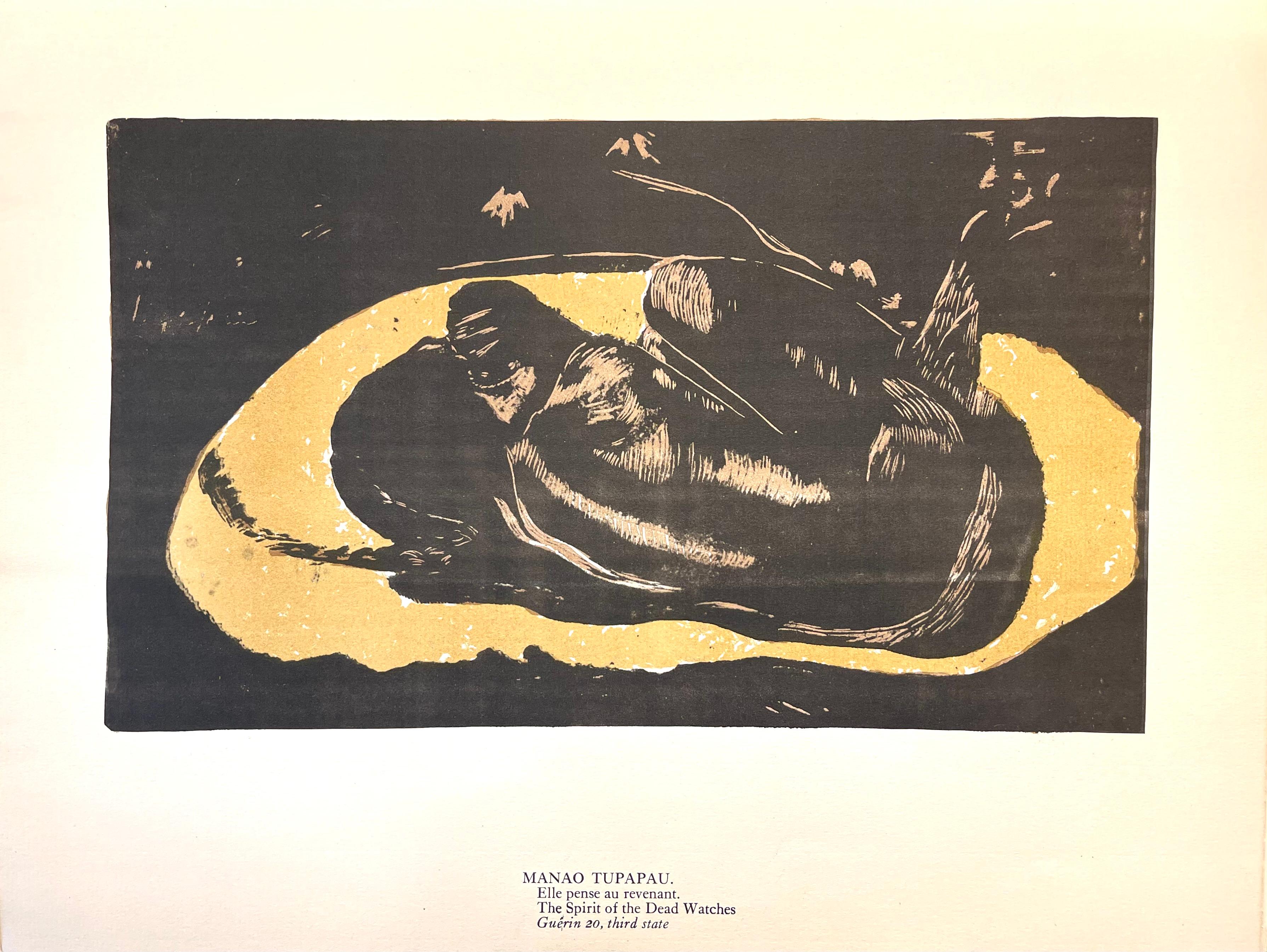 Gauguin, Esprit des morts (Manaò tupapaú), Gauguin (d'après) - Noir Figurative Print par Paul Gauguin