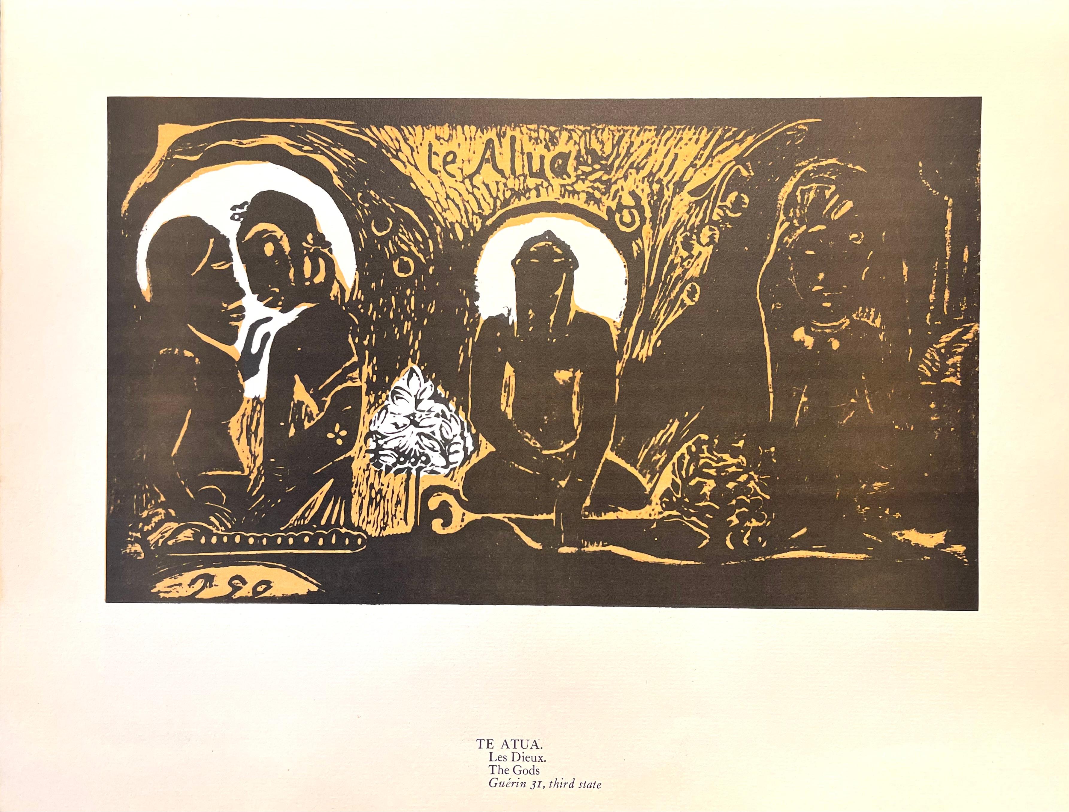Gauguin, Le Dieu (Te atua), Gauguin (après) - Marron Landscape Print par Paul Gauguin