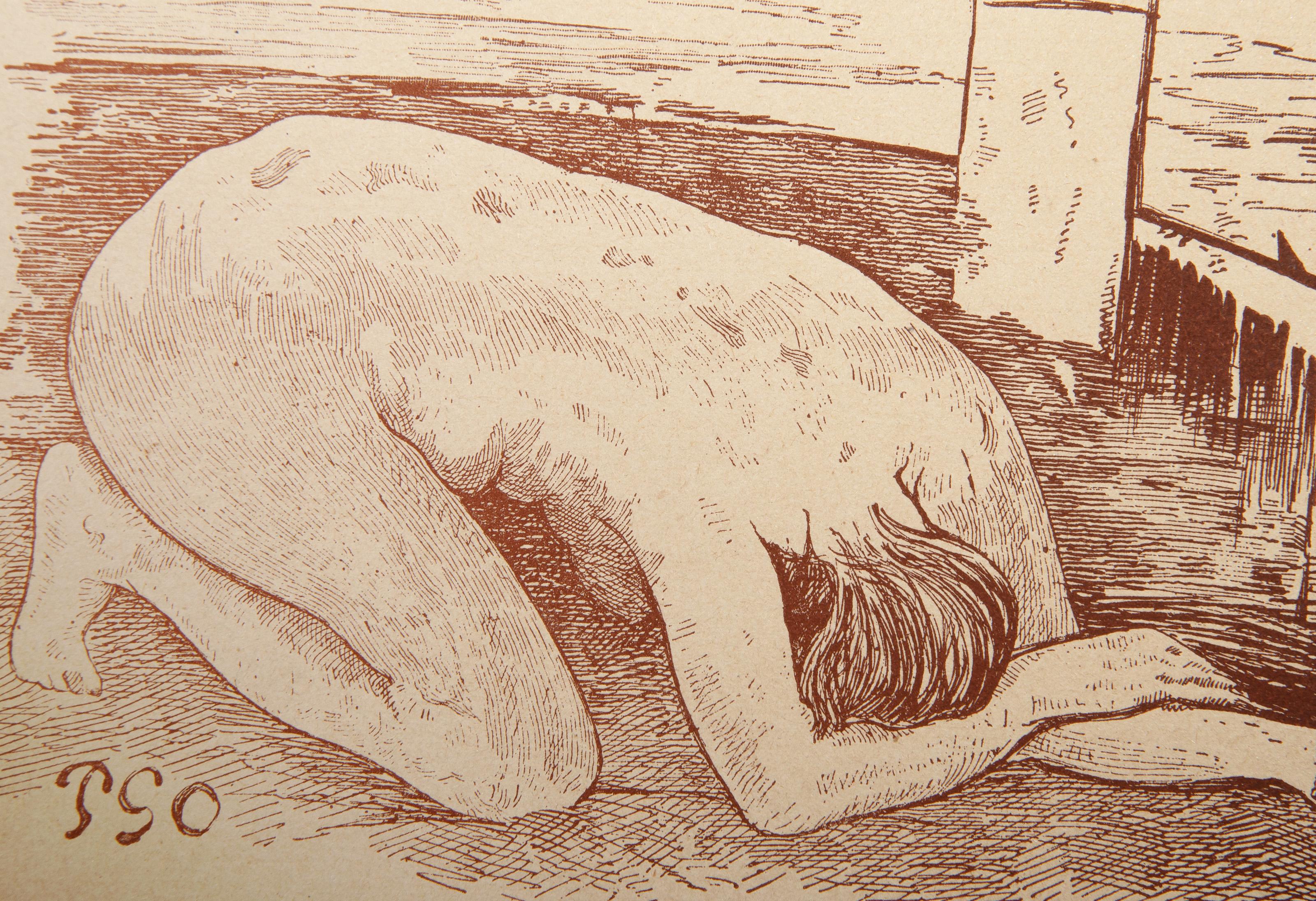 Madeleine, Wood Engraving by Paul Gauguin 1