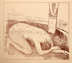 Antique Madeleine, Wood Engraving by Paul Gauguin