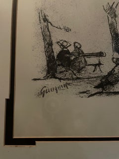 Paul Gauguin, "Untitled" Beach Scene, framed lithograph