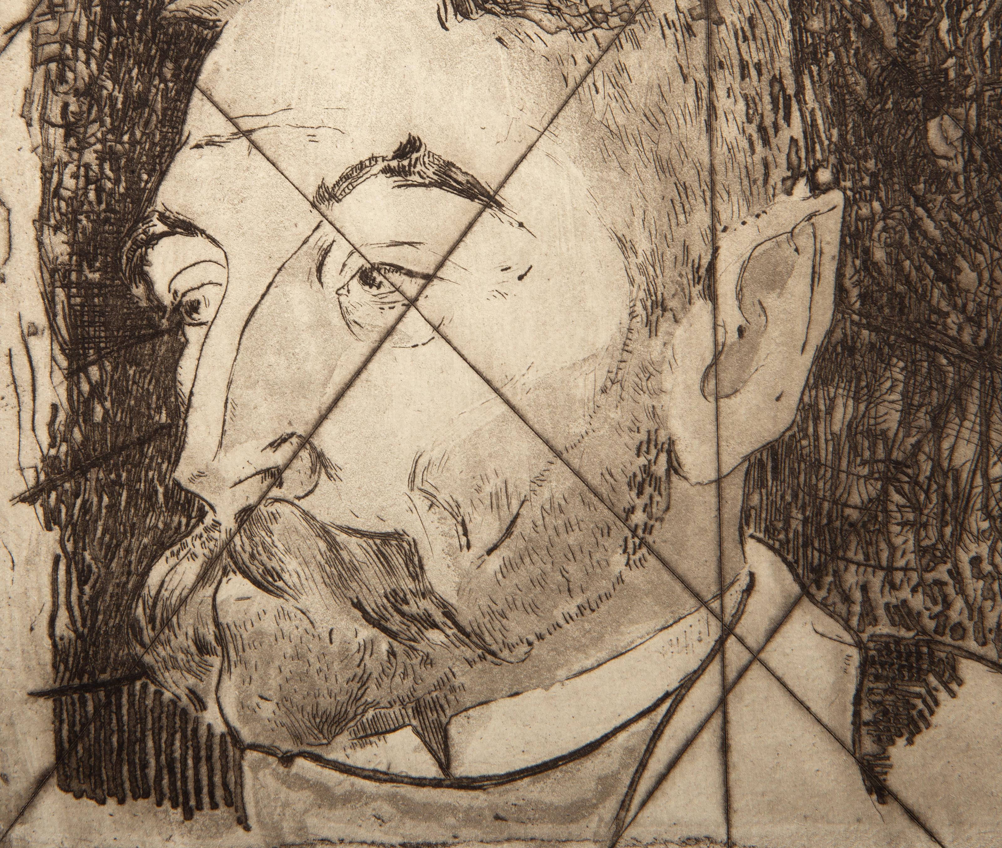 Portrait de Stéphane Mallarmé (Canceled Plate), Etching by Paul Gauguin For Sale 1