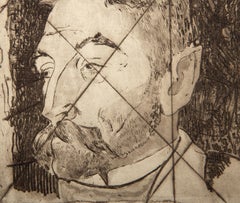Portrait de Stéphane Mallarmé (Canceled Plate), Etching by Paul Gauguin