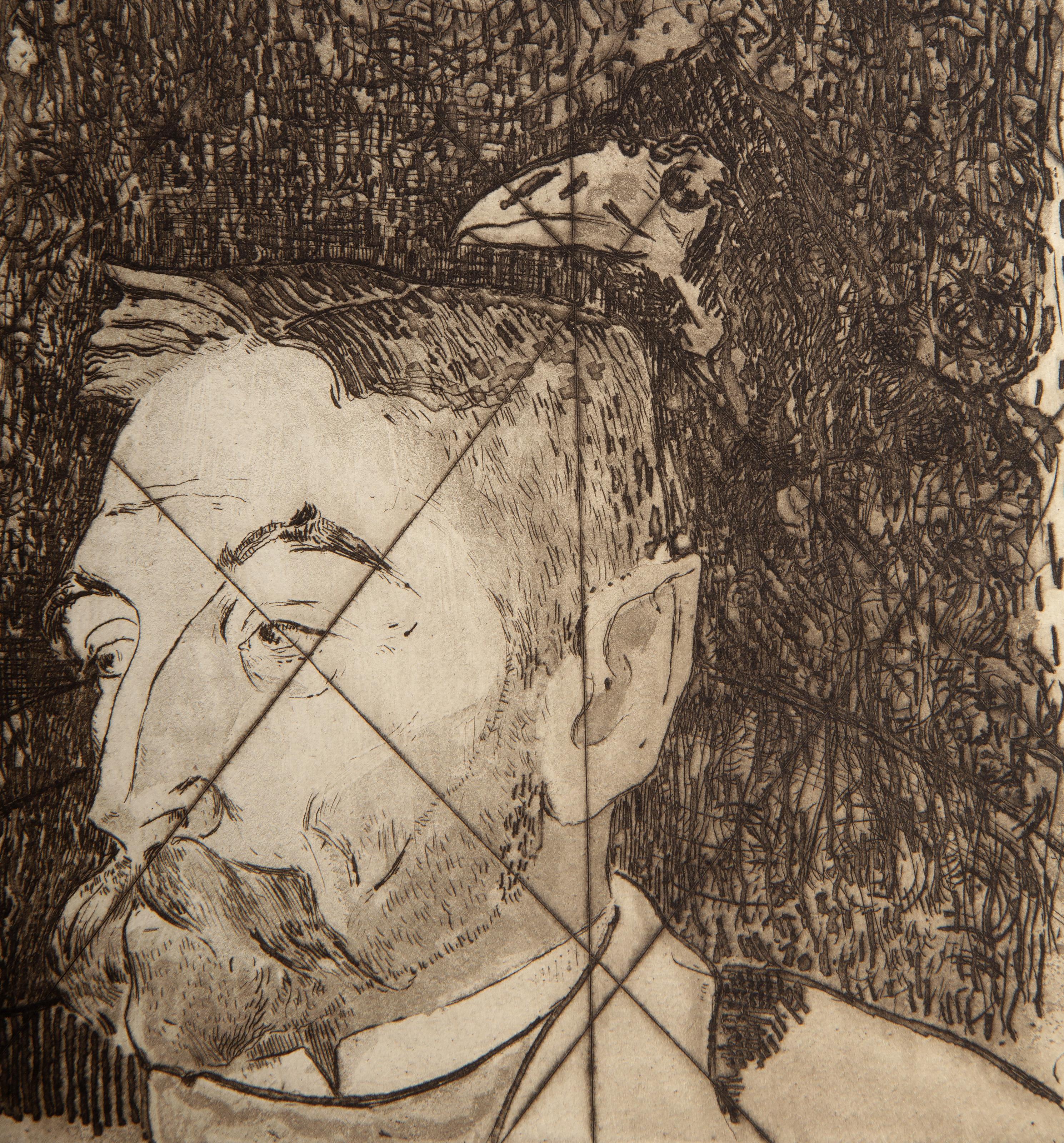 Portrait de Stéphane Mallarmé (Canceled Plate), Etching by Paul Gauguin For Sale 2