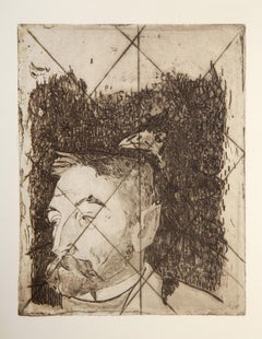 Portrait de Stéphane Mallarmé (Canceled Plate), Etching by Paul Gauguin
