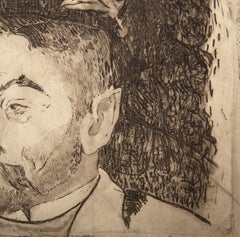 Portrait de Stéphane Mallarmé, Etching by Paul Gauguin