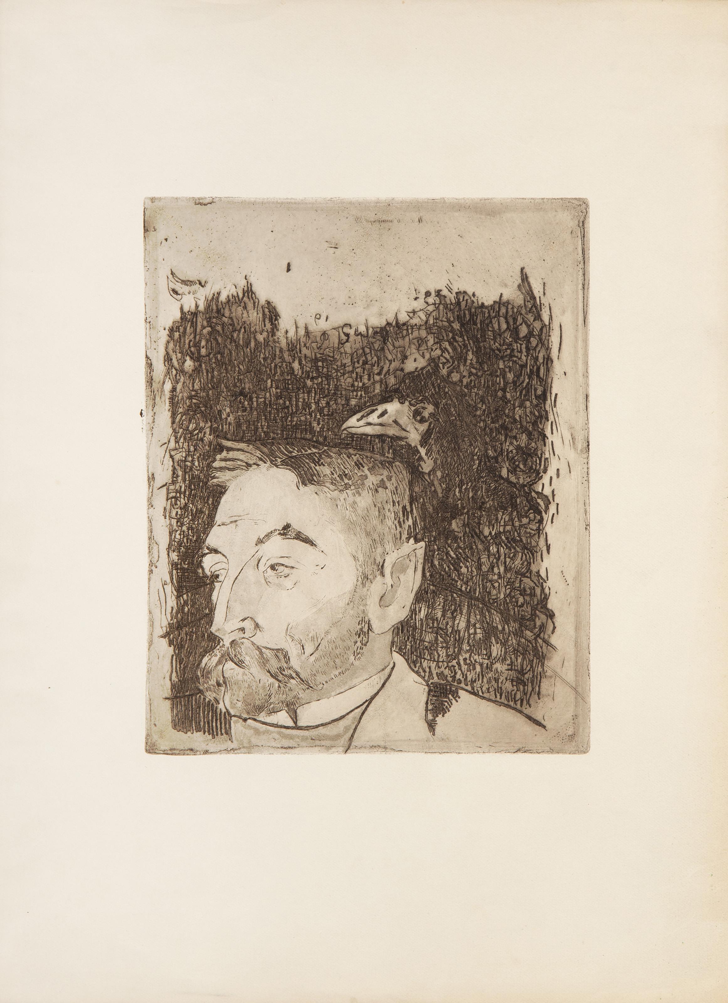 Ritratto di Stéphane Mallarmé, acquaforte di Paul Gauguin in vendita 2
